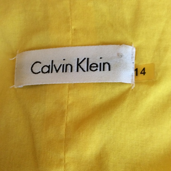 Calvin Klein Cute Bright Yellow Sundress Size 14 - Picture 7 of 12